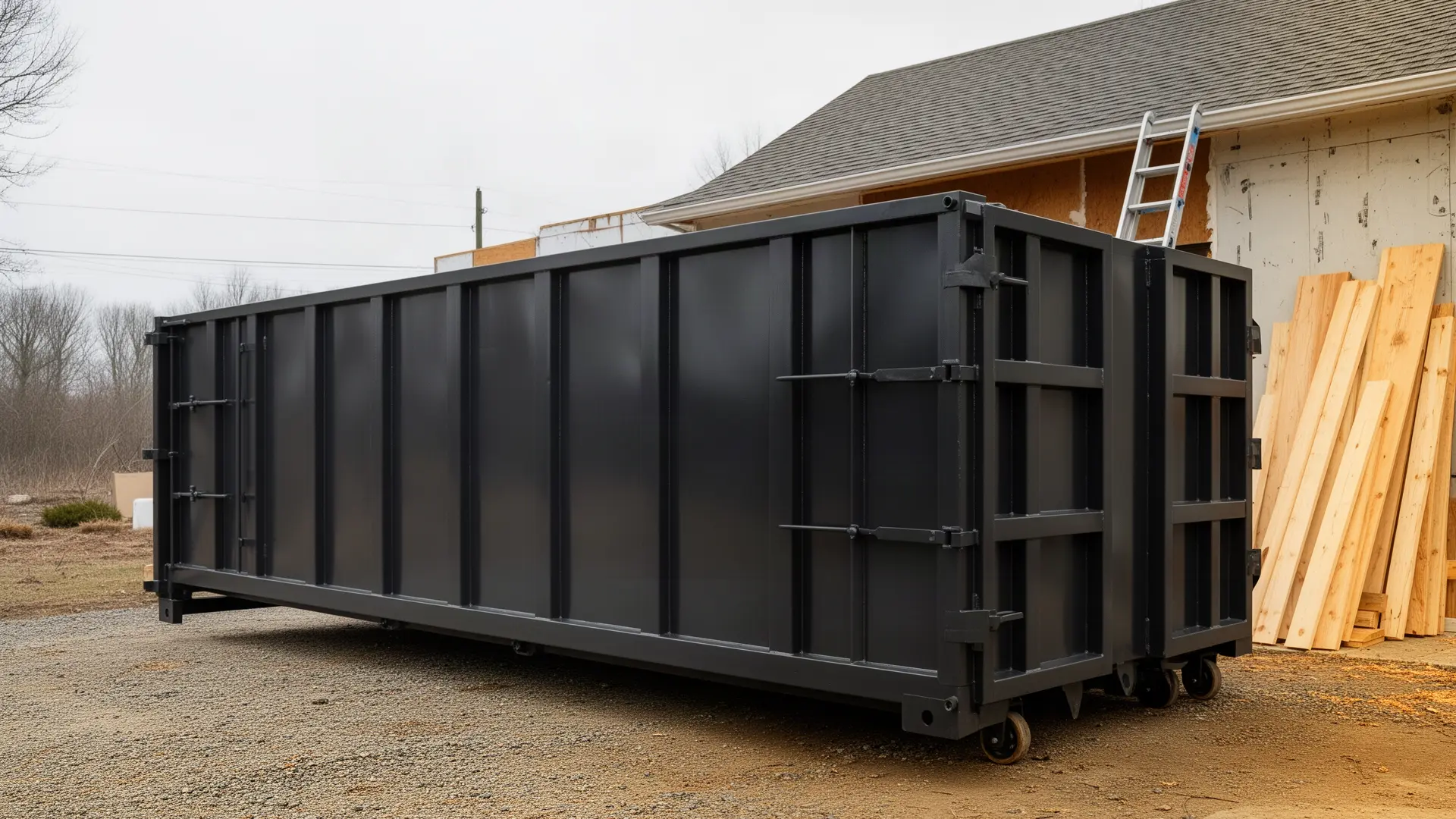 Roll-off dumpster from Twin Hills Dumpster Rental in Oklahoma City, OK